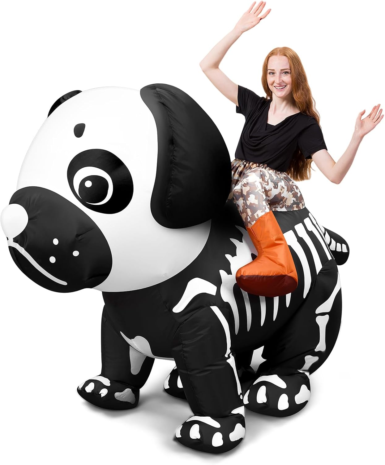 Halloween Skeleton Dog Inflatable Ride Energy — WeirdThingsToBuy weird find