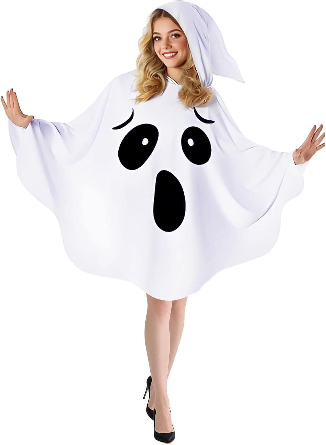 Halloween White Ghost Poncho Hooded — WeirdThingsToBuy weird find