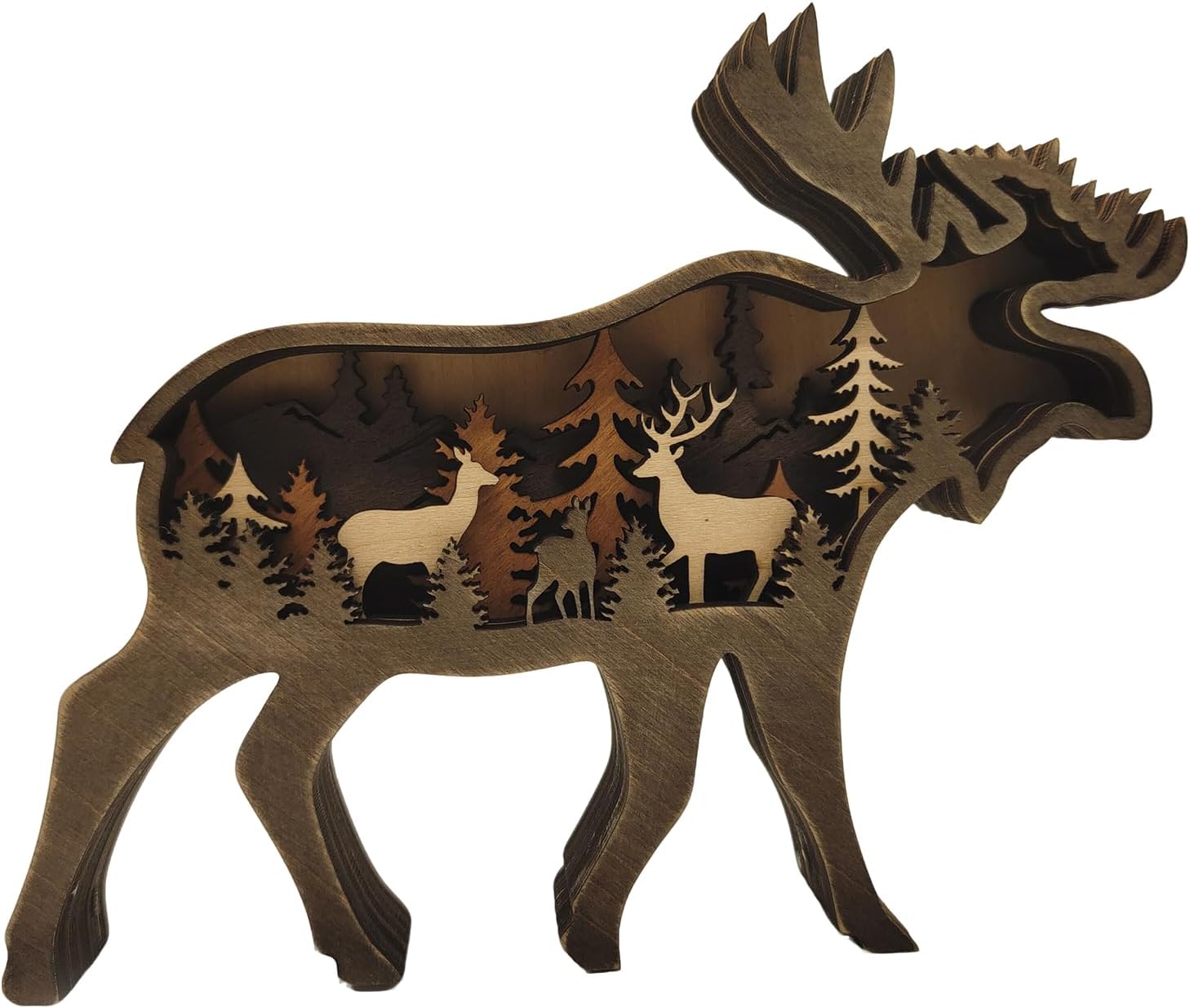 Handmade Wooden Hollow Carved Moose Situation — WeirdThingsToBuy weird find