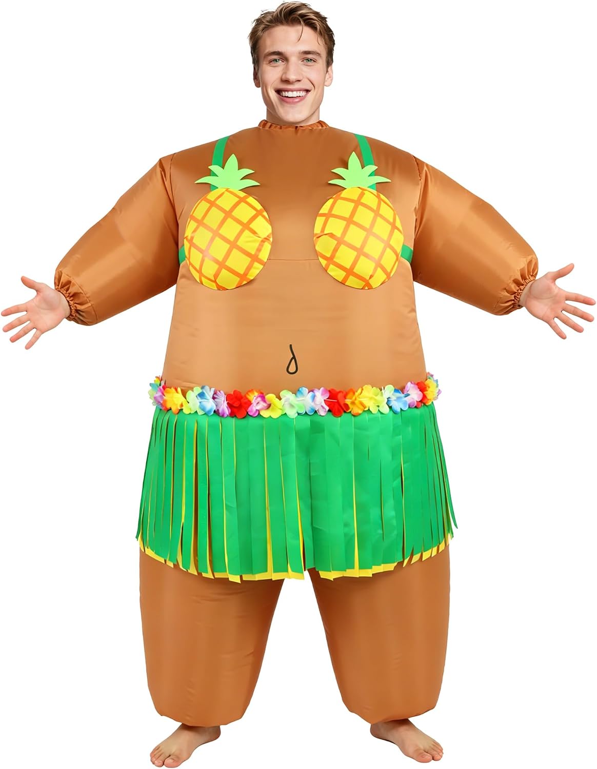 Hawaiian Inflatable Luau Hula Skirt Energy — WeirdThingsToBuy weird find