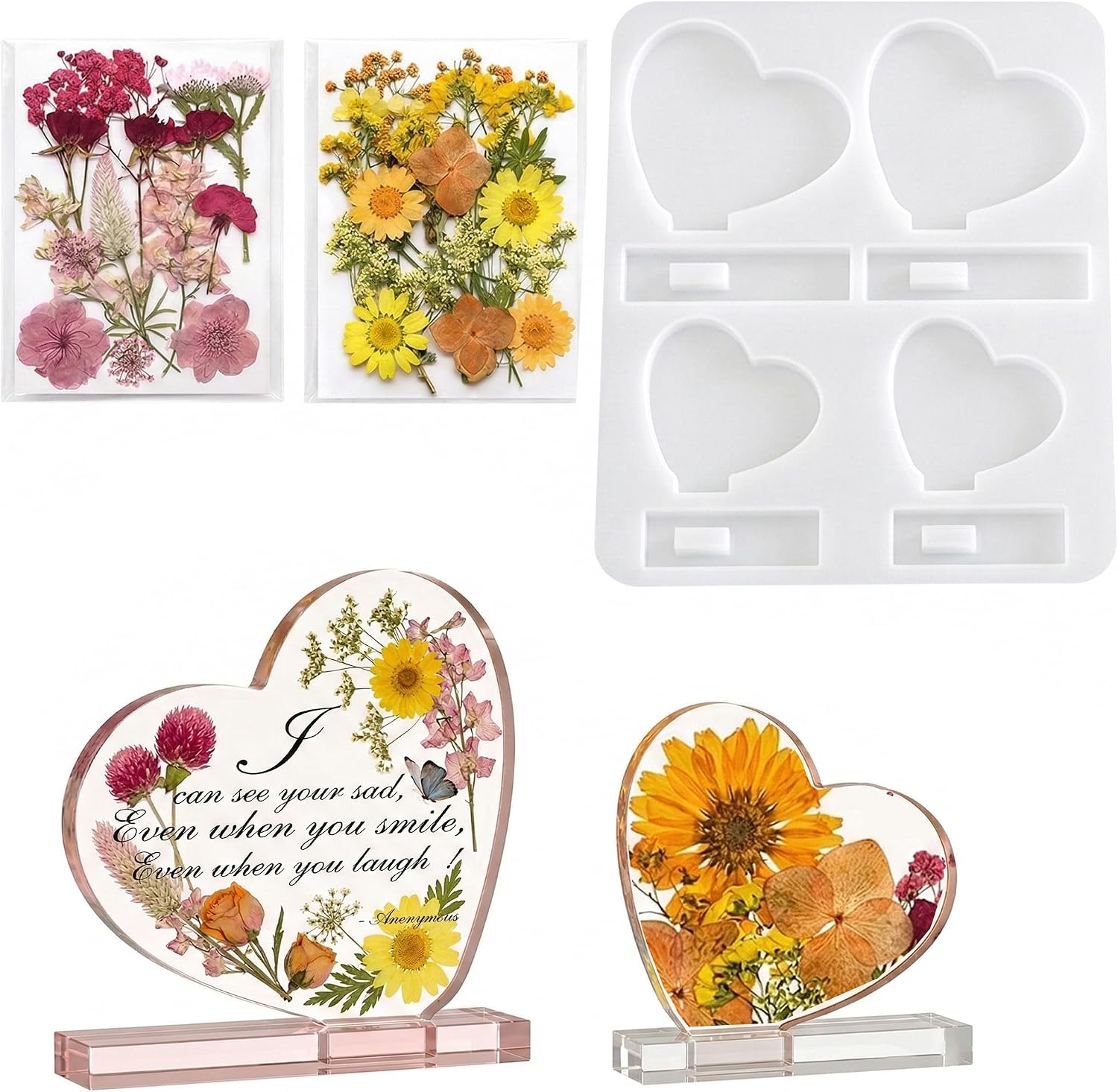 Heart Resin Molds Silicone Kit Situation — WeirdThingsToBuy weird find
