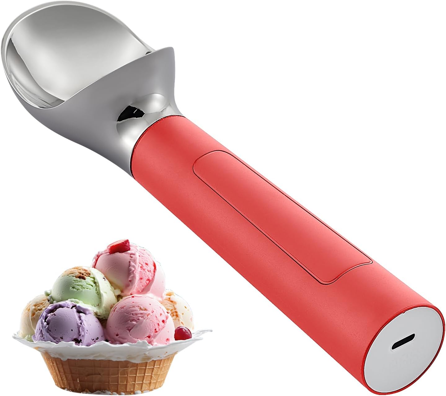 Heated Ice Cream Scoop Rechargeable Energy — WeirdThingsToBuy weird find