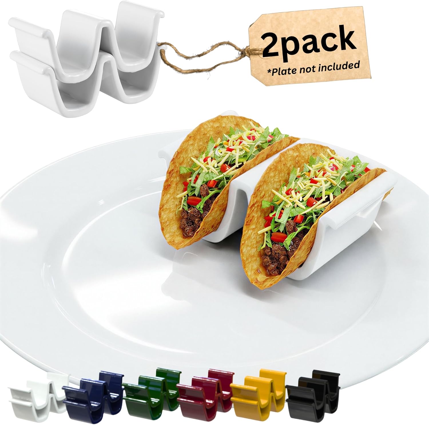 Holatasty Ceramic Taco Holders 2 Energy — WeirdThingsToBuy weird find