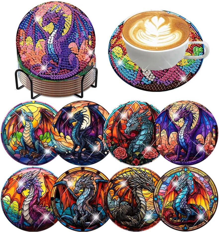 Ijbnhd 8 Diamond Art Coasters Situation — WeirdThingsToBuy weird find