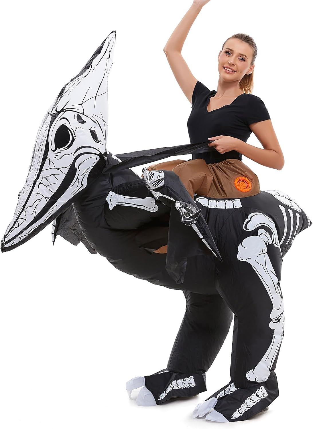 Inflatable Adult Skeleton Dinosaur Costume — WeirdThingsToBuy weird find