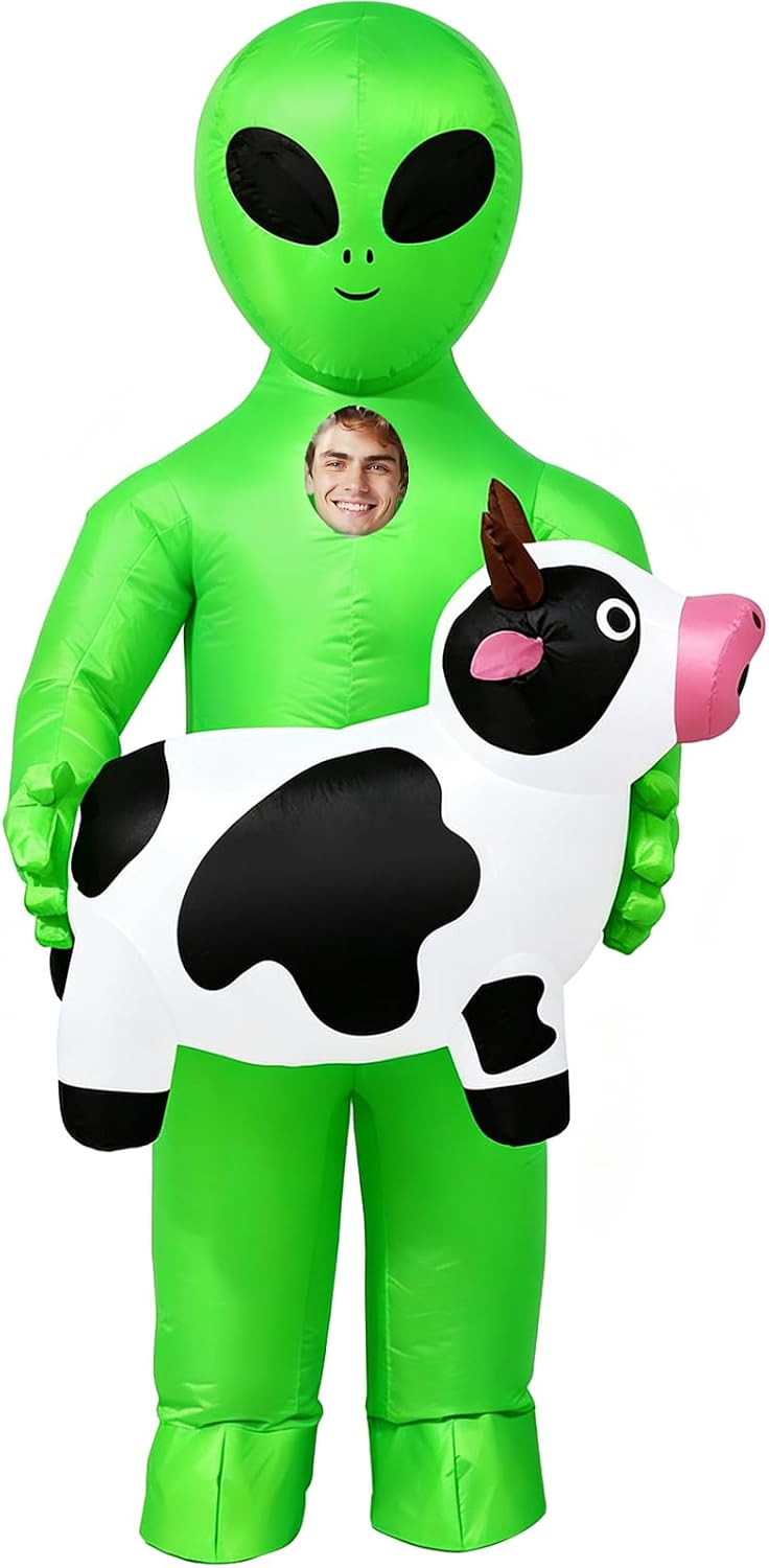 Inflatable Alien Cow Costume Adults Situation — WeirdThingsToBuy weird find