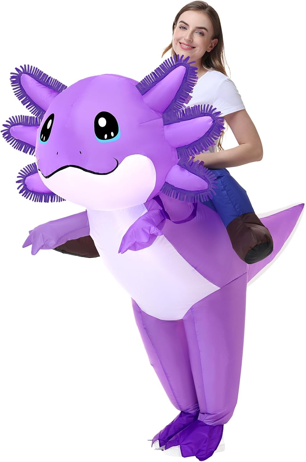 Inflatable Axolotl Costume Adult — WeirdThingsToBuy weird find
