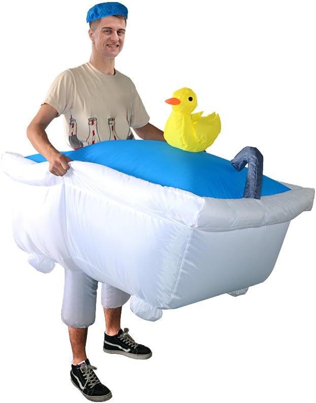Inflatable Bathtub Costume Adult Funny — WeirdThingsToBuy weird find