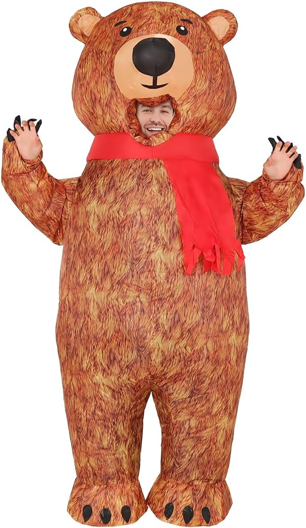 Inflatable Bear Costume Adults Simulated Situation — WeirdThingsToBuy weird find