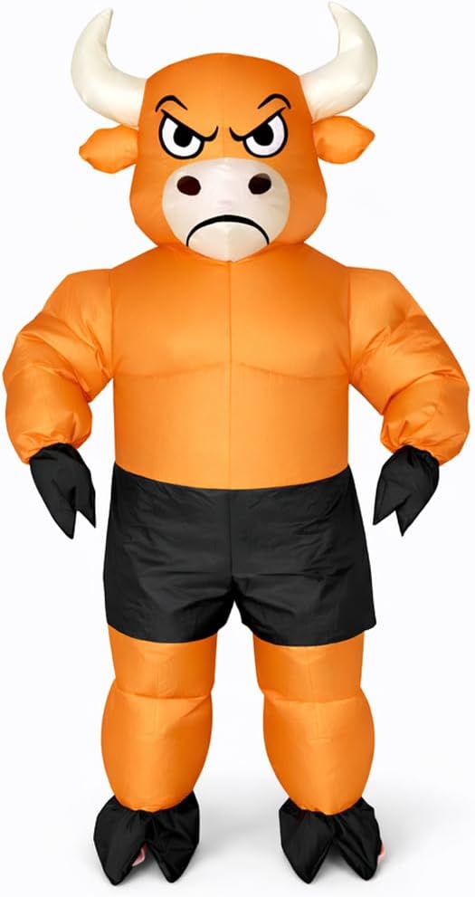 Inflatable Bull Costume Adult Halloween — WeirdThingsToBuy weird find