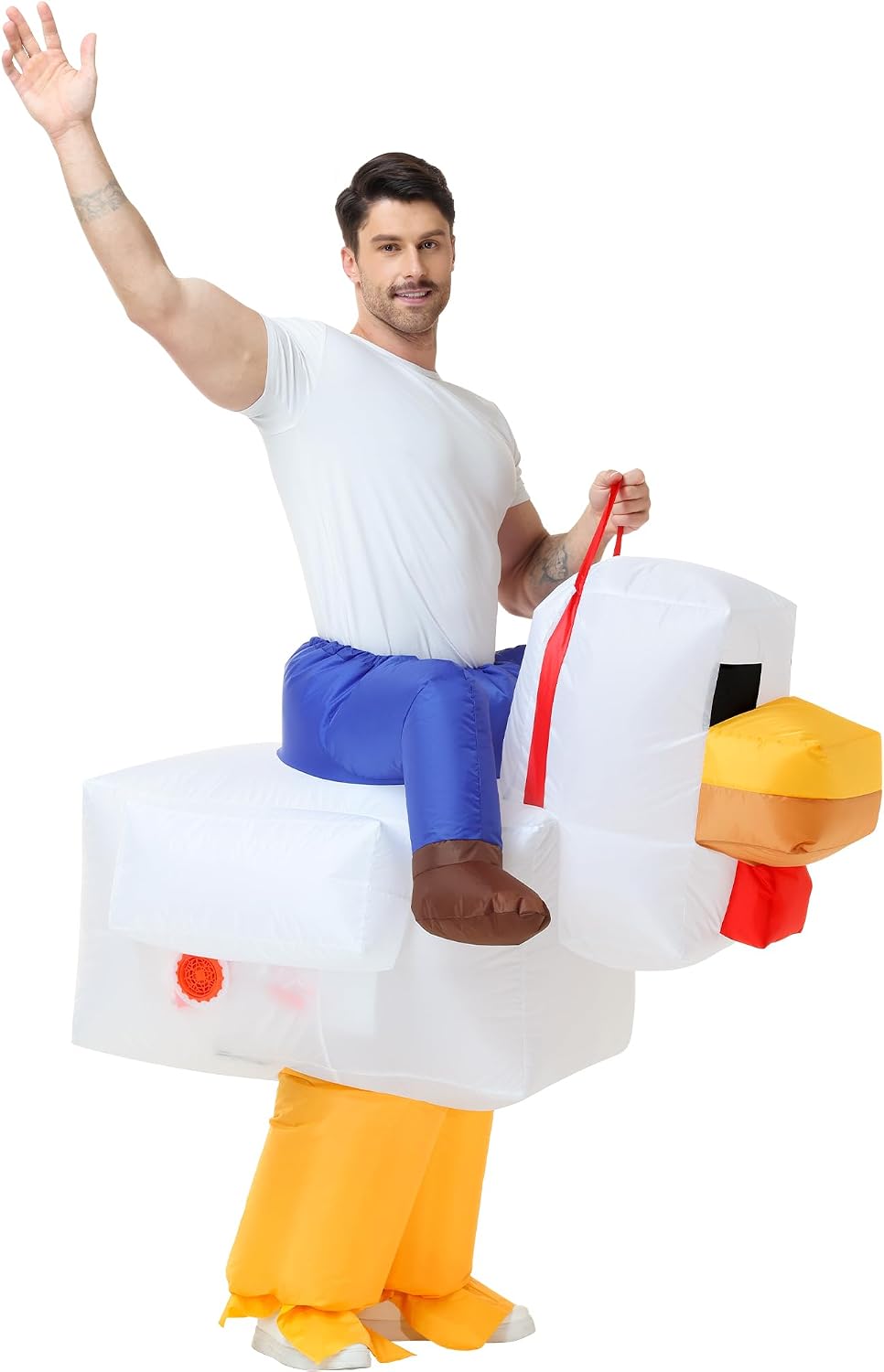 Inflatable Chicken Costume Adult Halloween Situation — WeirdThingsToBuy weird find
