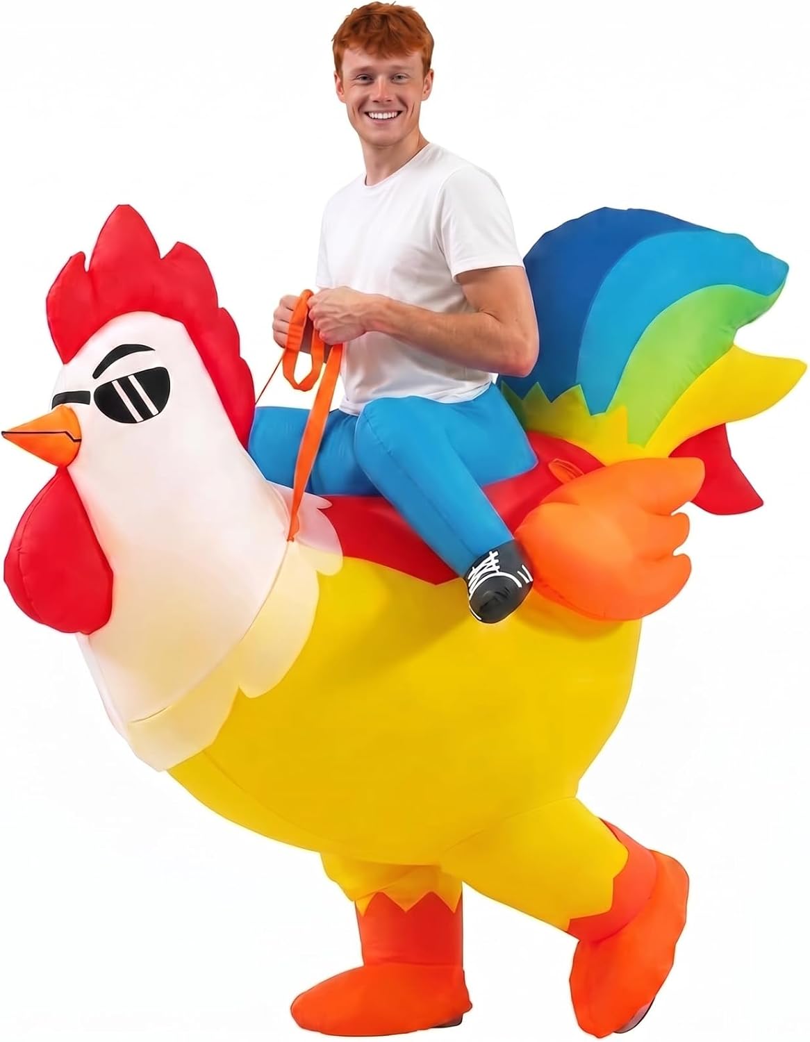 Inflatable Chicken Costume Adult Halloween — WeirdThingsToBuy weird find