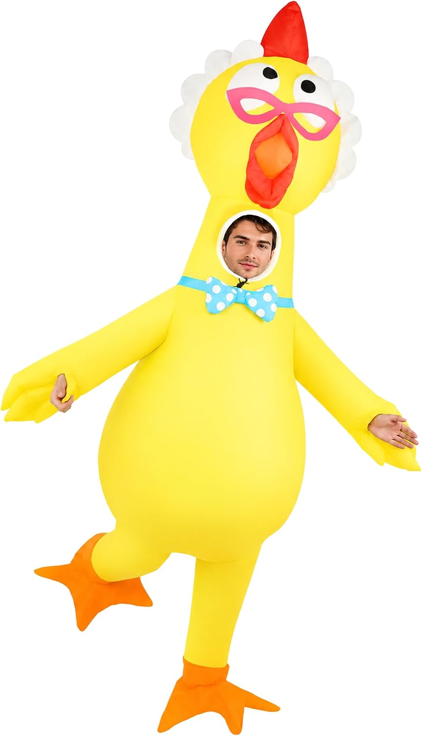 Inflatable Chicken Costume Adults Blow Situation — WeirdThingsToBuy weird find
