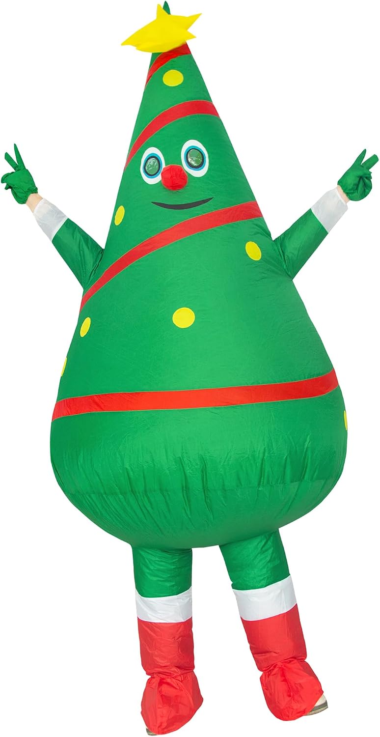 Inflatable Christmas Tree Costume Adult Energy — WeirdThingsToBuy weird find