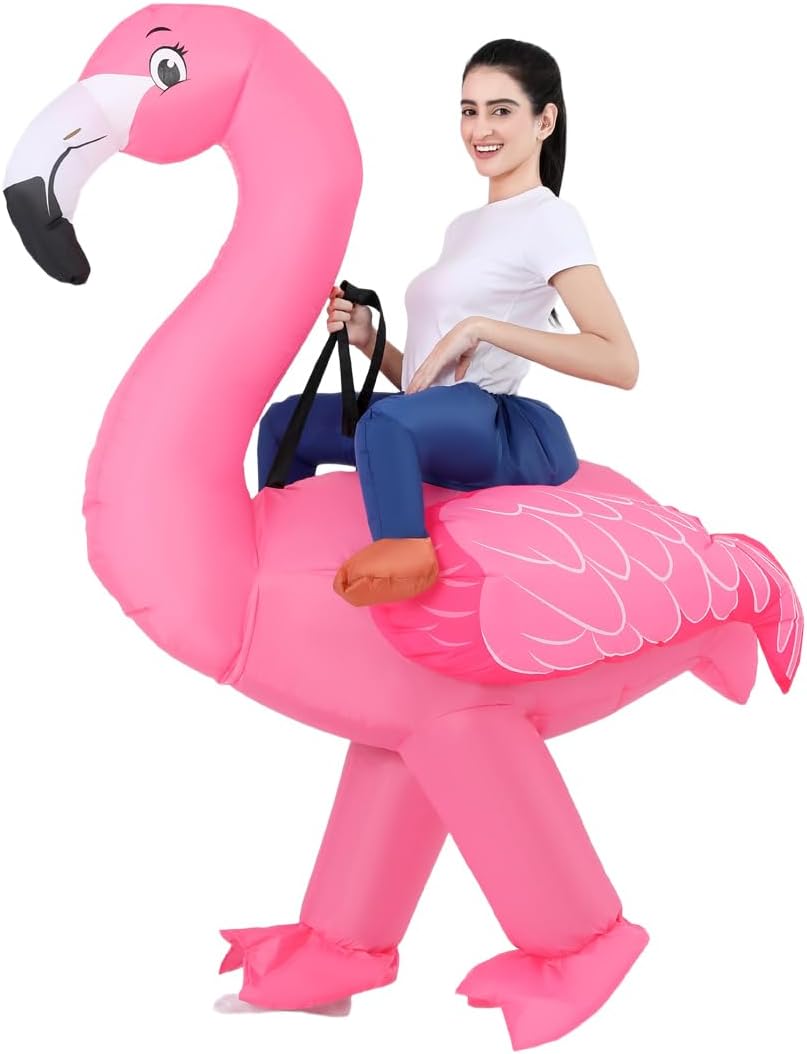 Inflatable Costume Flamingo Costume Adult — WeirdThingsToBuy weird find
