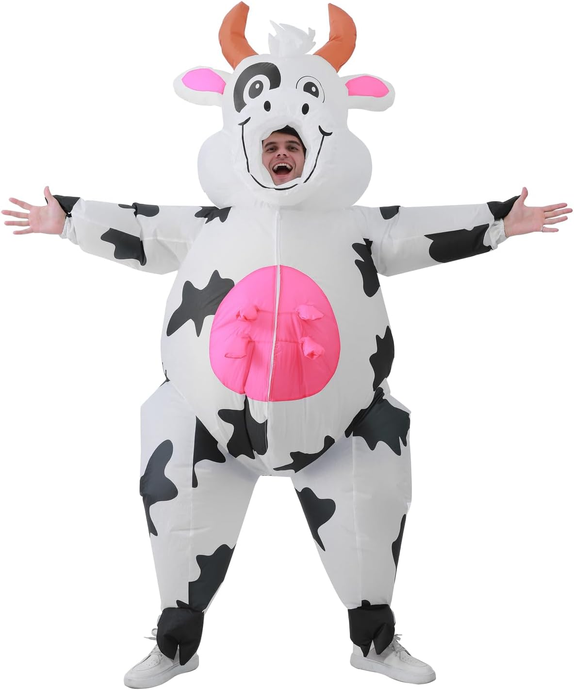 Inflatable Cow Costume Adult Blow Energy — WeirdThingsToBuy weird find