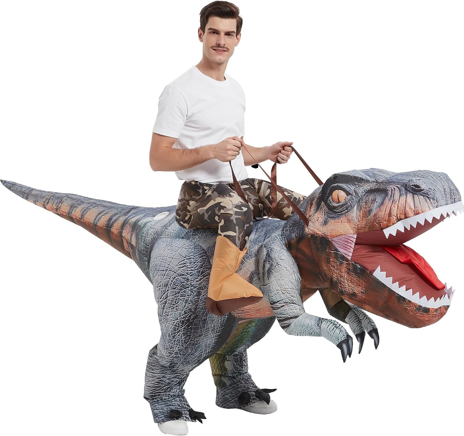Inflatable Dinosaur Costume Adult Blow Energy — WeirdThingsToBuy weird find