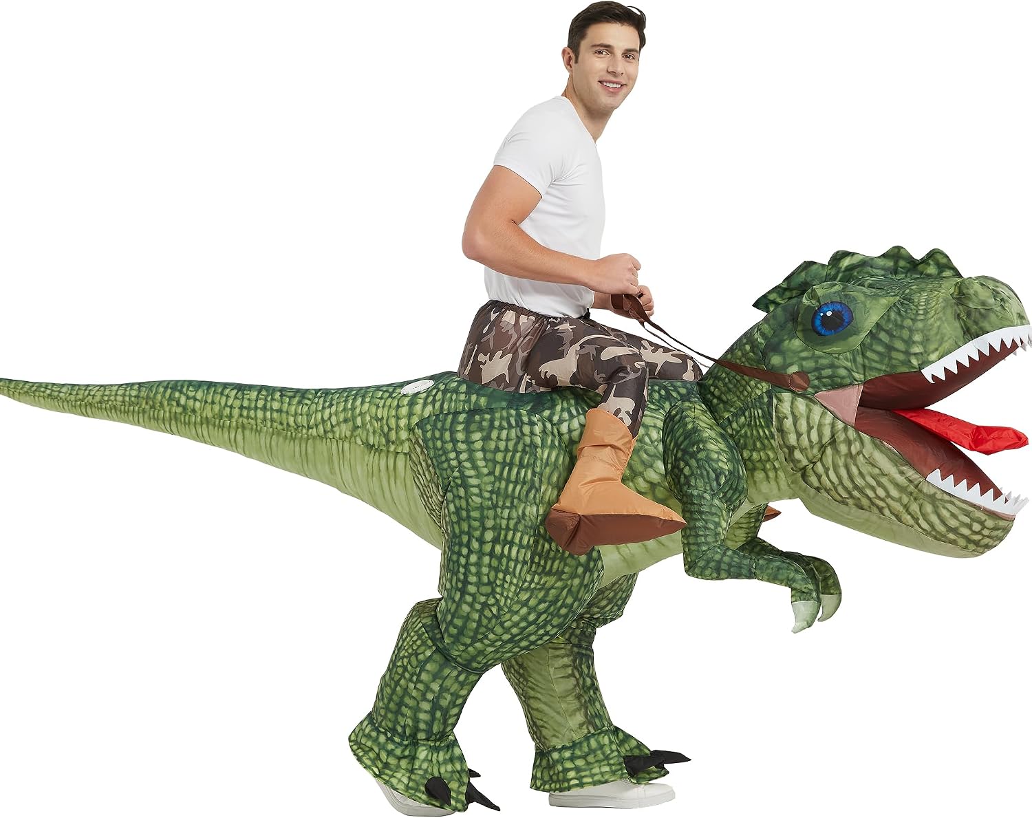 Inflatable Dinosaur Costume Adult Blow Energy — WeirdThingsToBuy weird find