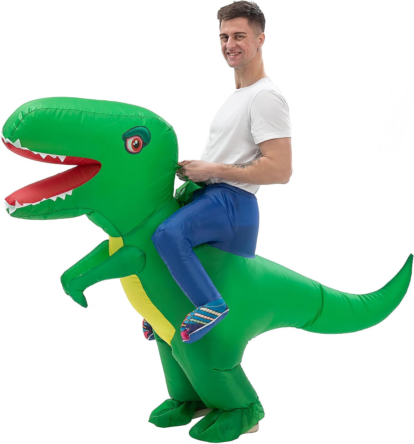 Inflatable Dinosaur Costume Adults Funny Energy — WeirdThingsToBuy weird find