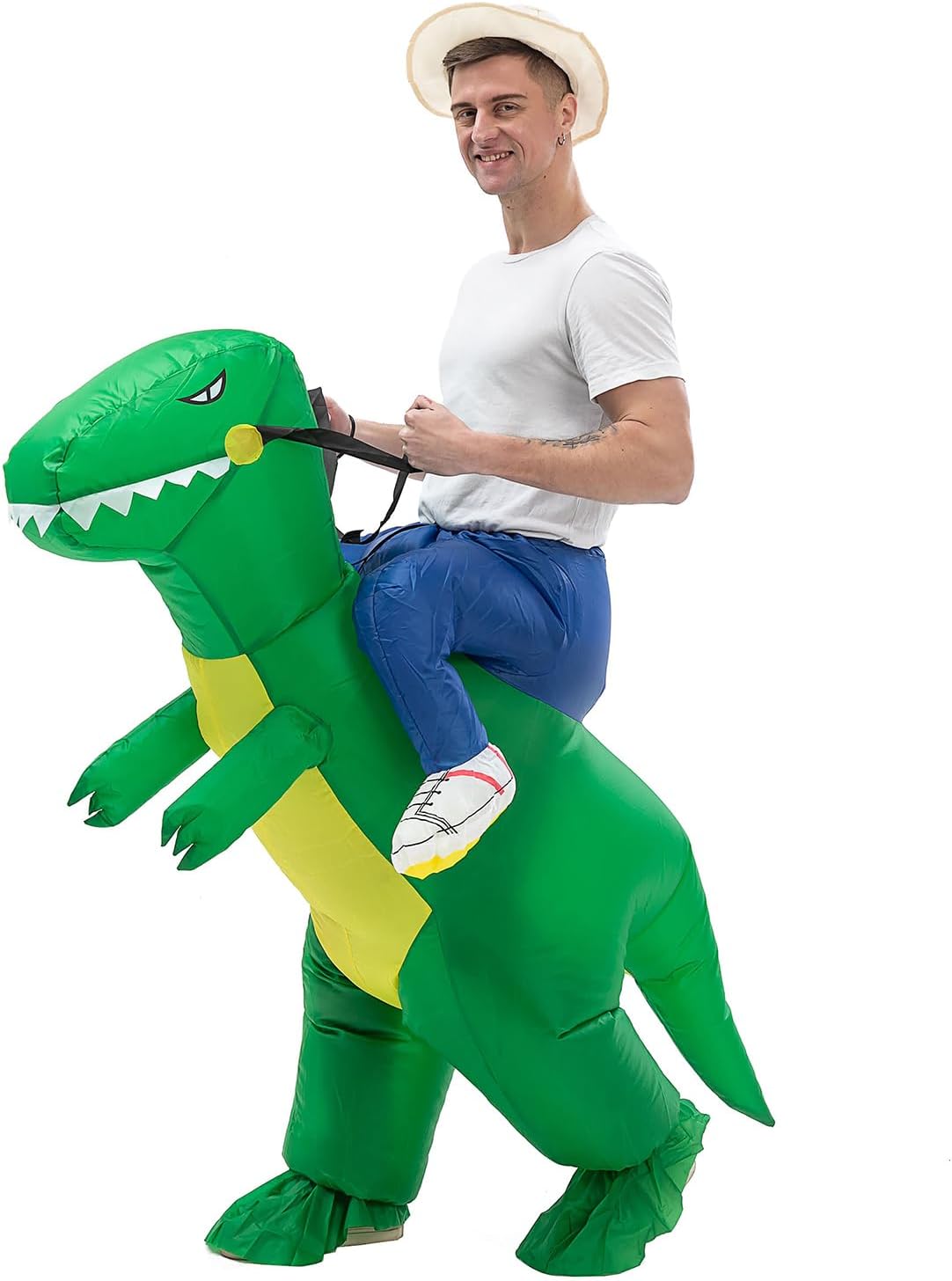 Inflatable Dinosaur Costume Adults Funny Energy — WeirdThingsToBuy weird find