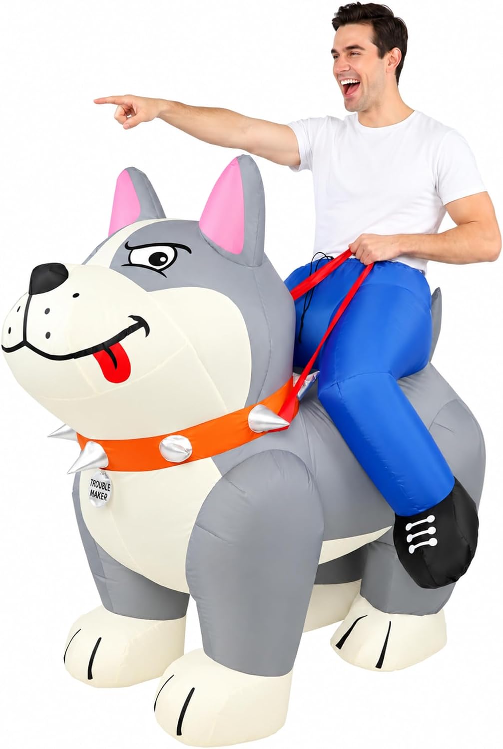 Inflatable Dog Costume Adults Funny Situation — WeirdThingsToBuy weird find