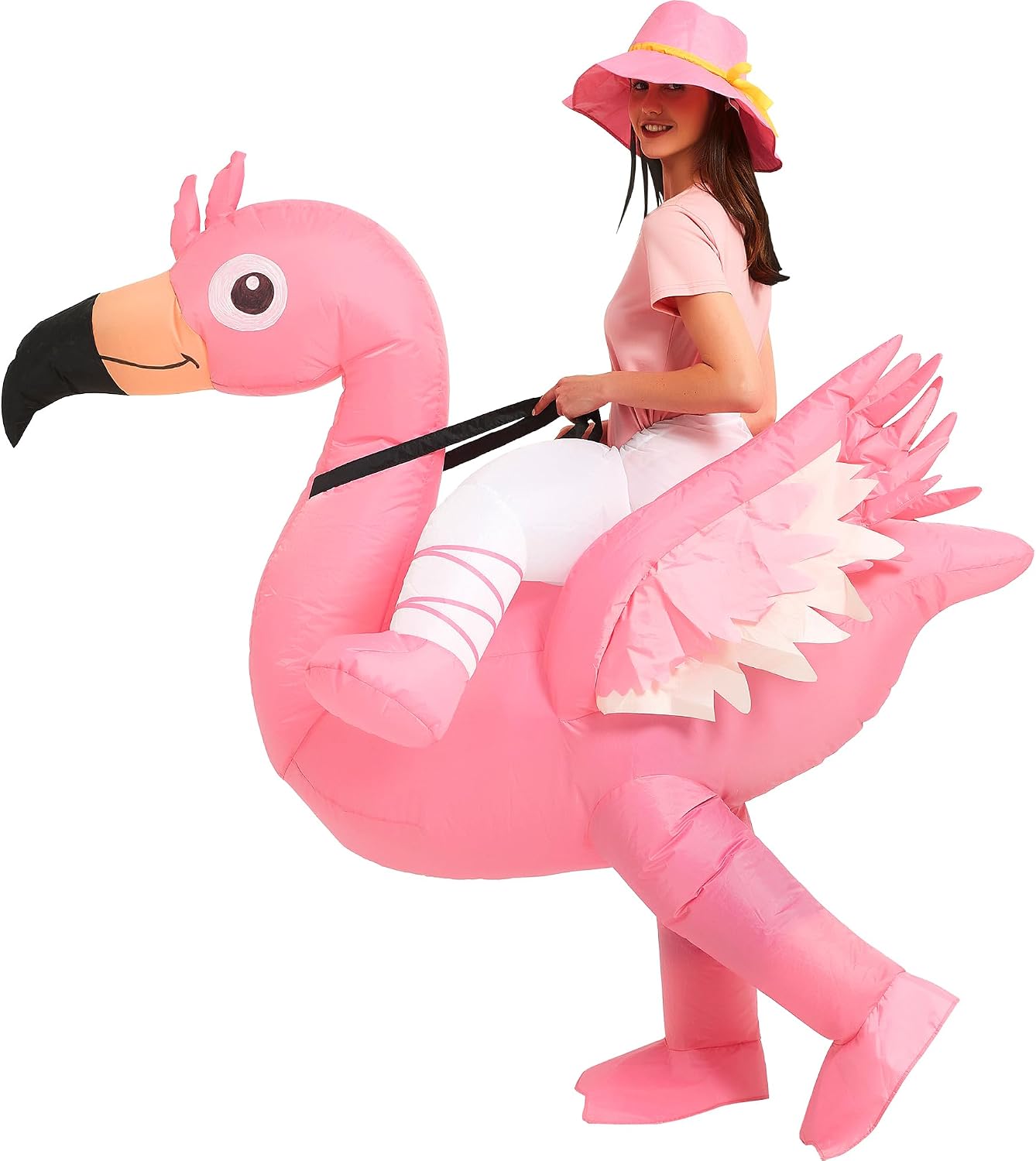 Inflatable Flamingo Costume Adult Blow Energy — WeirdThingsToBuy weird find