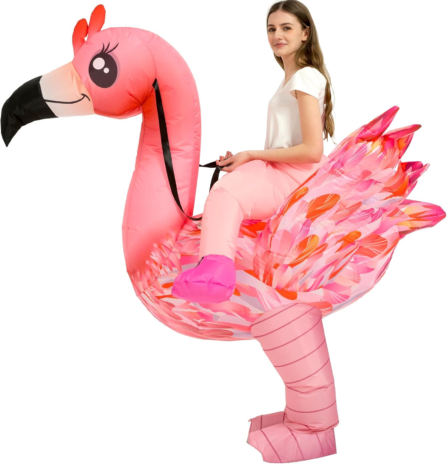 Inflatable Flamingo Costume Adult Blow Situation — WeirdThingsToBuy weird find