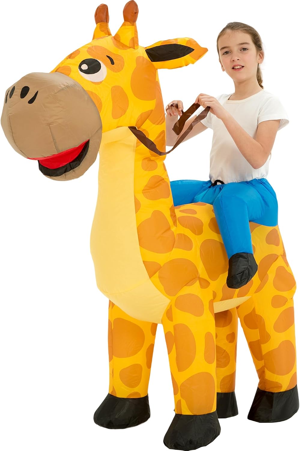 Inflatable Giraffe Costume Kids Blow — WeirdThingsToBuy weird find