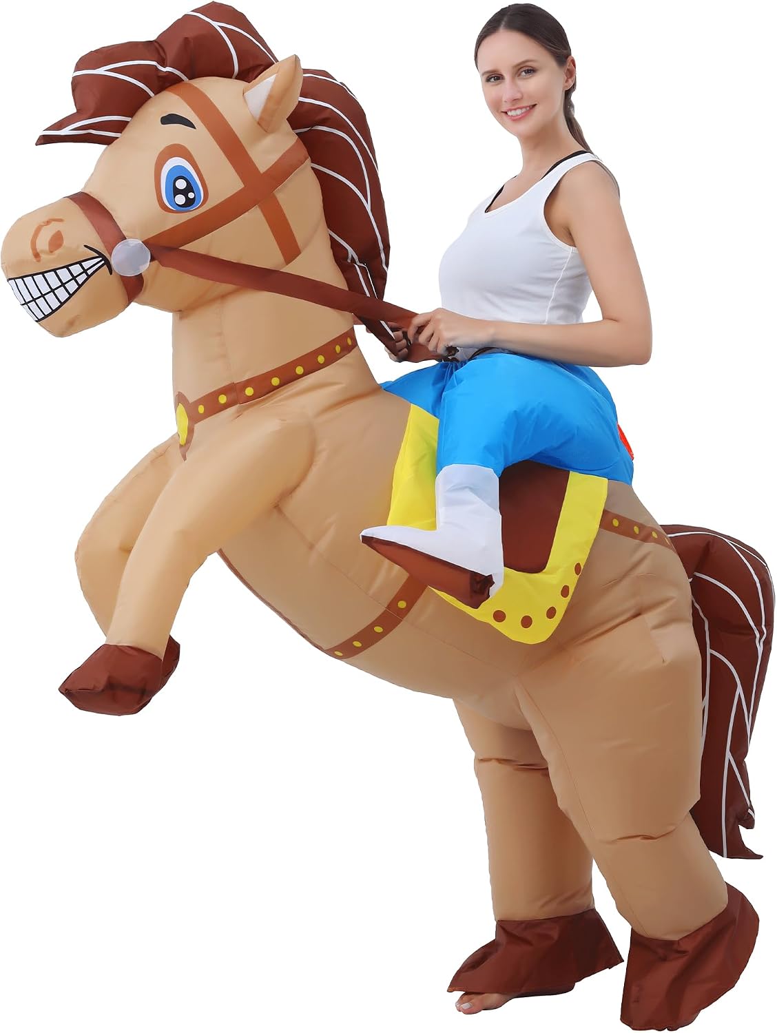 Inflatable Horse Costume Funny Cowboy — WeirdThingsToBuy weird find