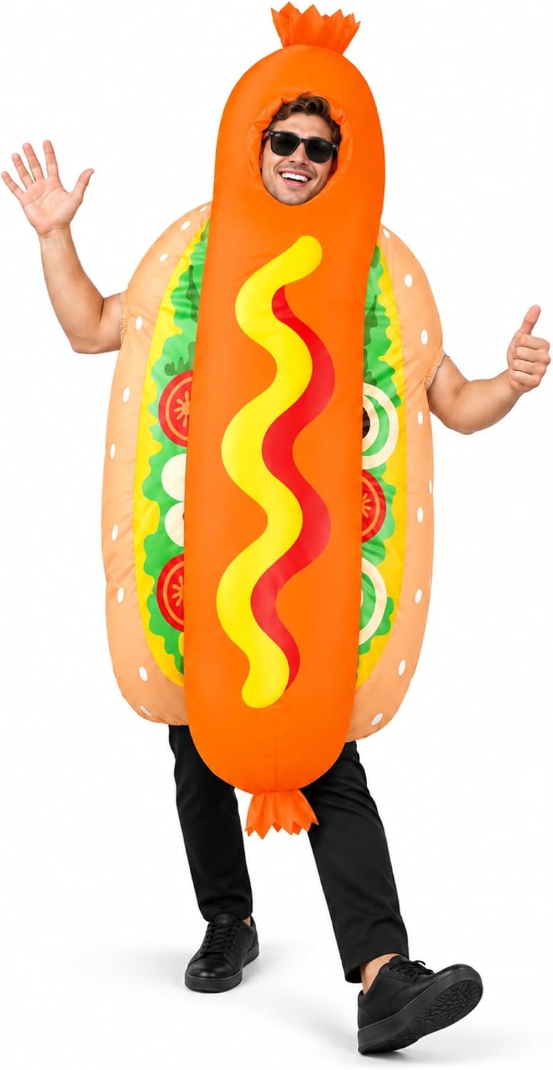 Inflatable Hot Dog Costume Adults Energy — WeirdThingsToBuy weird find