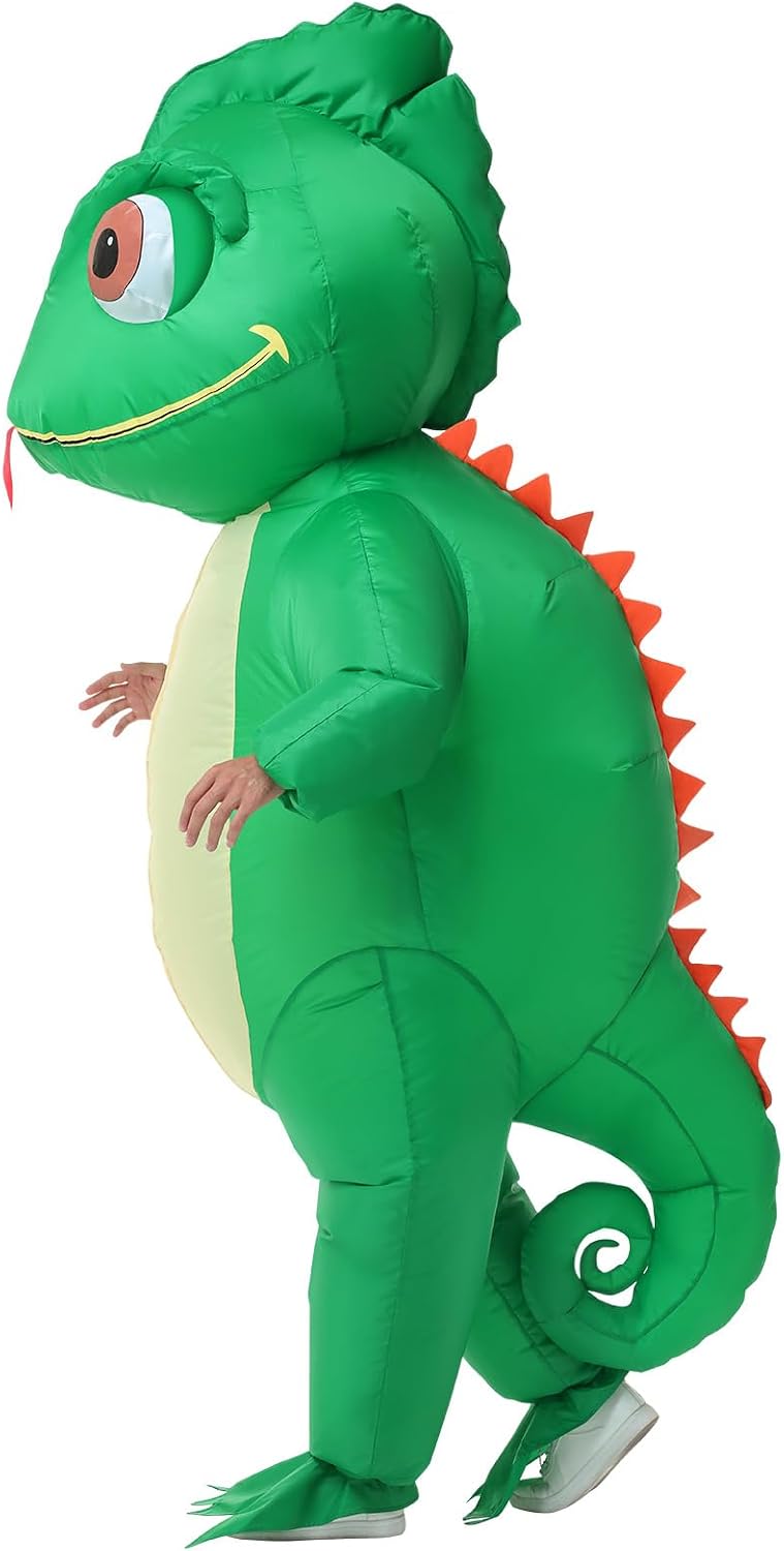 Inflatable Lizard Costume Adult Chameleon Situation — WeirdThingsToBuy weird find