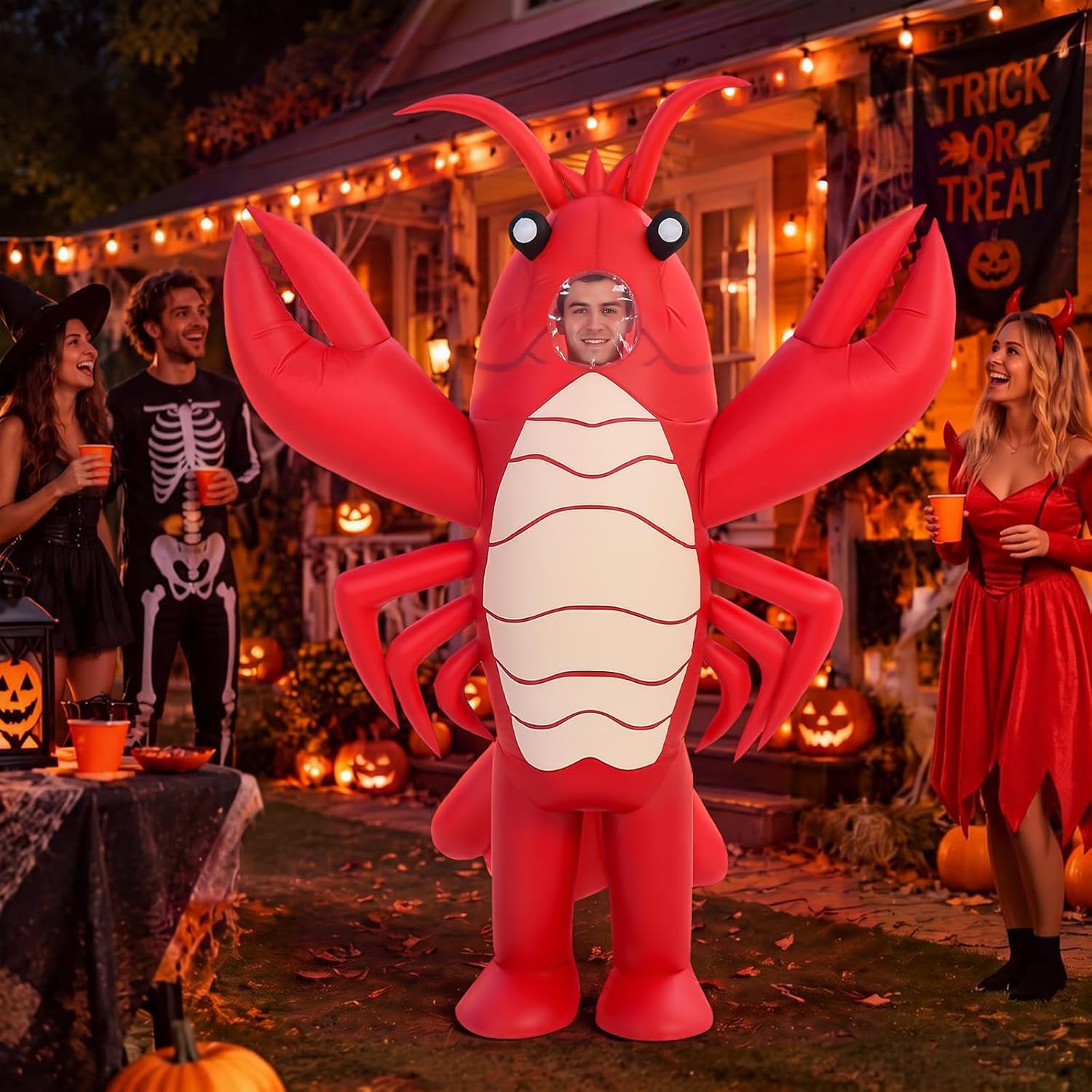 Inflatable Lobster Costume Adult Fan — WeirdThingsToBuy weird find