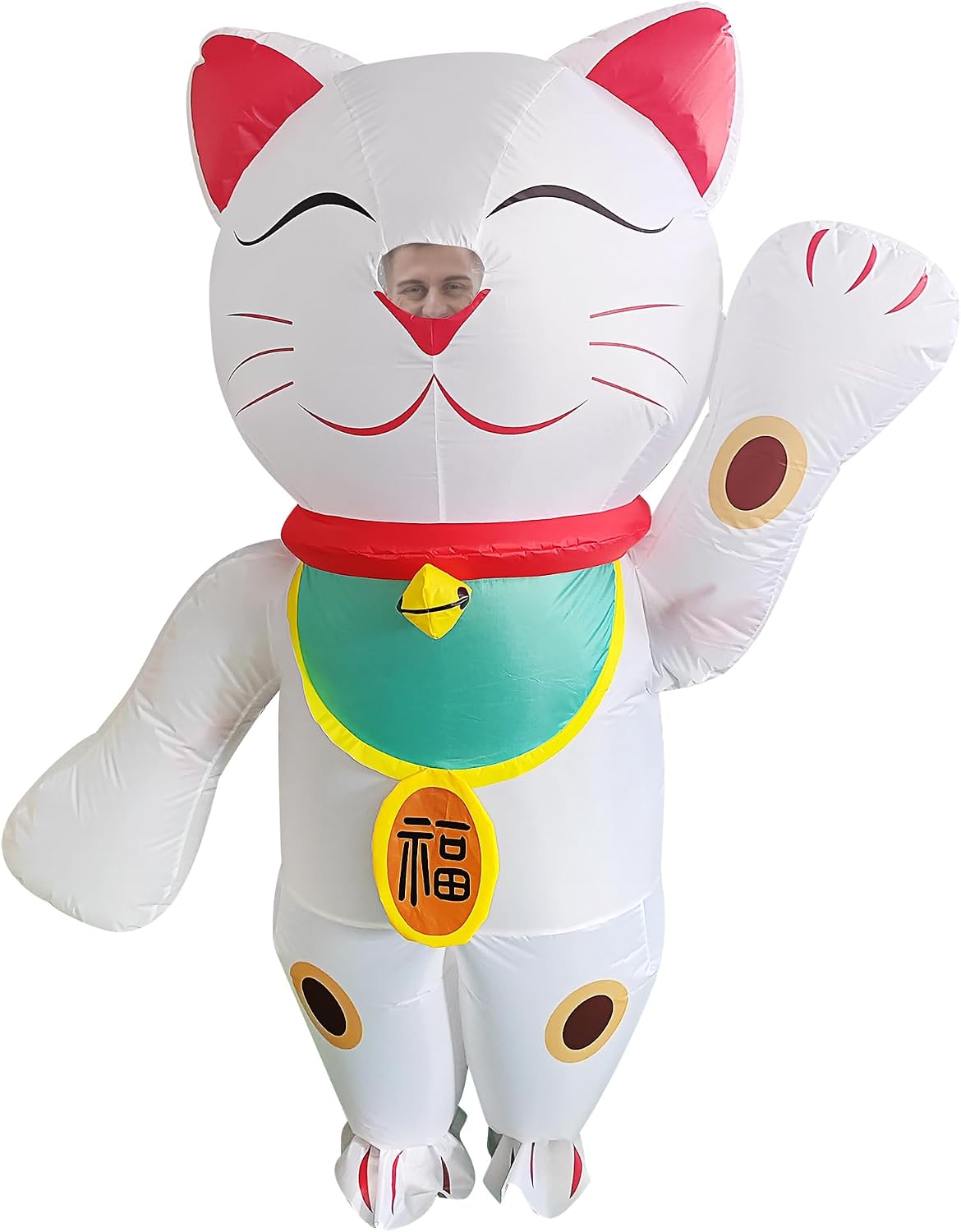 Inflatable Lucky Cat Costume Adults — WeirdThingsToBuy weird find