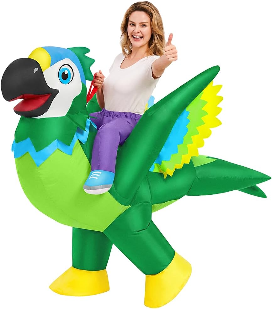 Inflatable Parrot Costume Halloween Blow Situation — WeirdThingsToBuy weird find