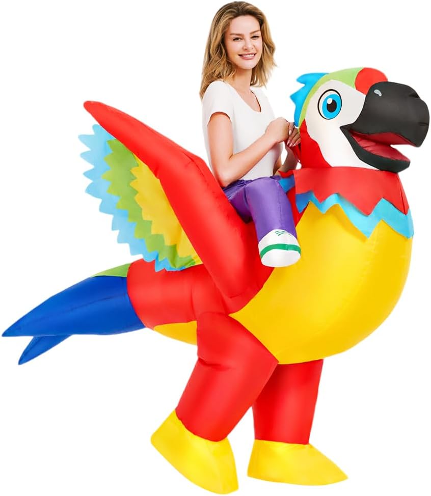 Inflatable Parrot Costume Halloween Blow — WeirdThingsToBuy weird find