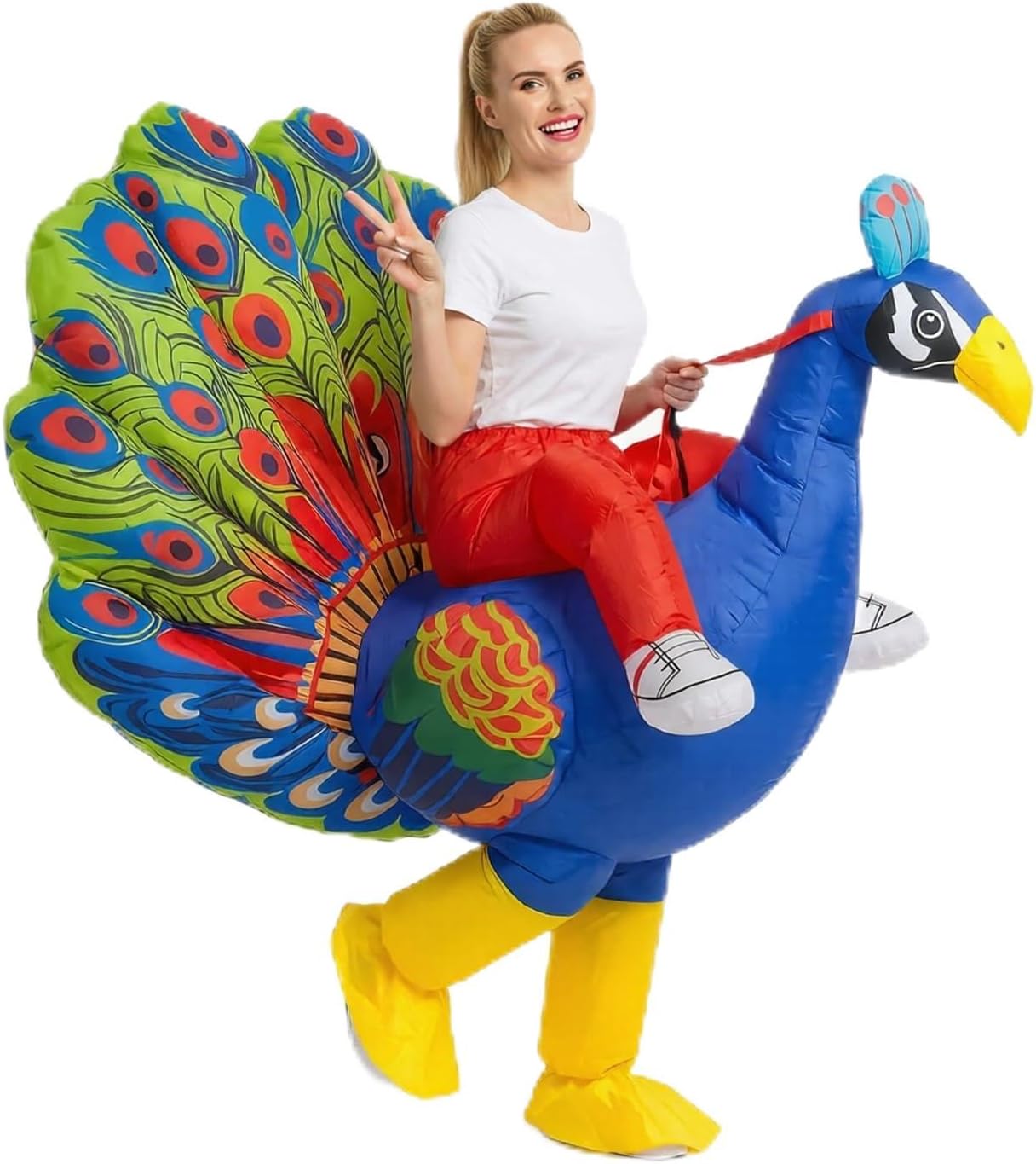 Inflatable Peacock Costume Adult Men Situation — WeirdThingsToBuy weird find