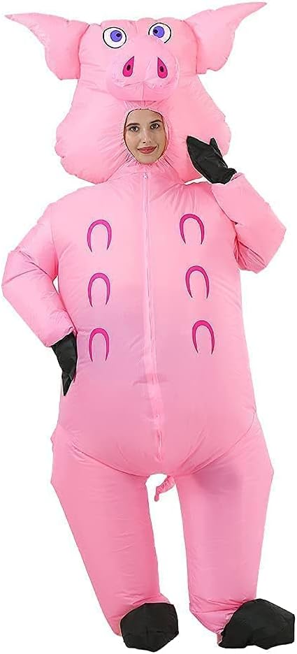 Inflatable Pig Costume Adult Blow Energy — WeirdThingsToBuy weird find