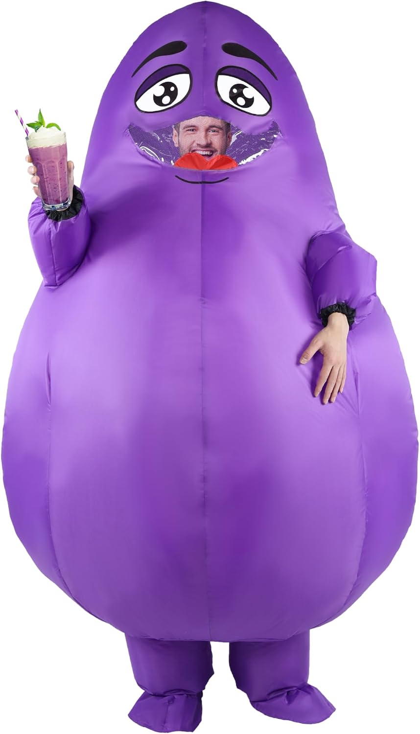 Inflatable Purple Costume Halloween Blow Energy — WeirdThingsToBuy weird find