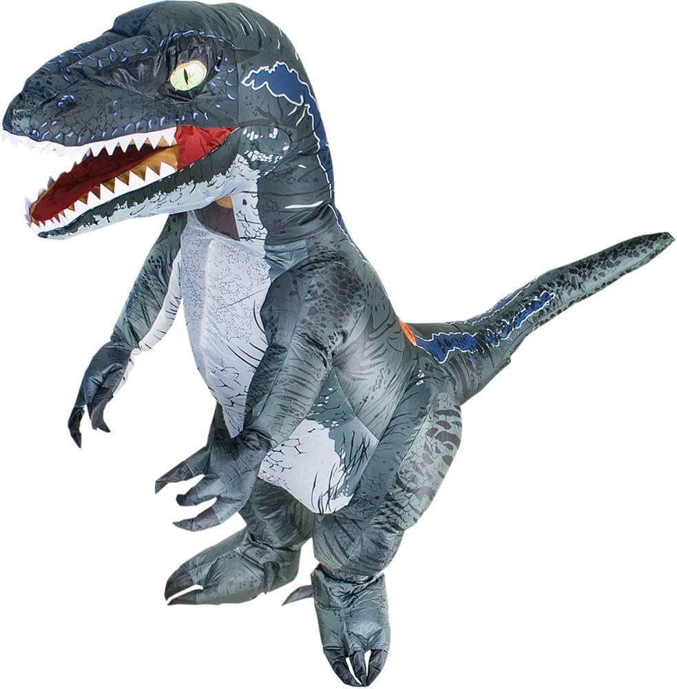 Inflatable Raptor Costume Adult Blow — WeirdThingsToBuy weird find
