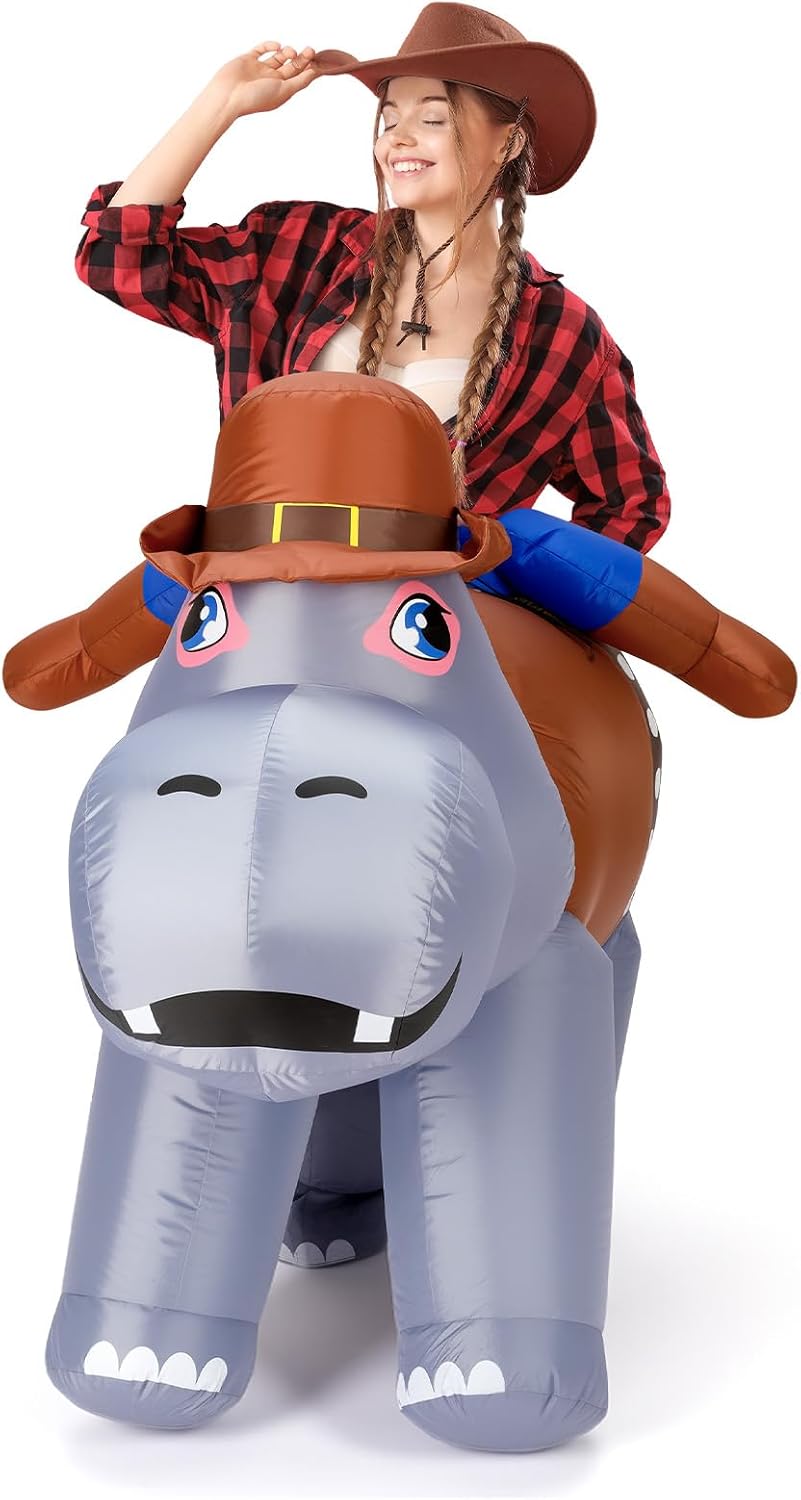 Inflatable Ride on Costume Adult — WeirdThingsToBuy weird find
