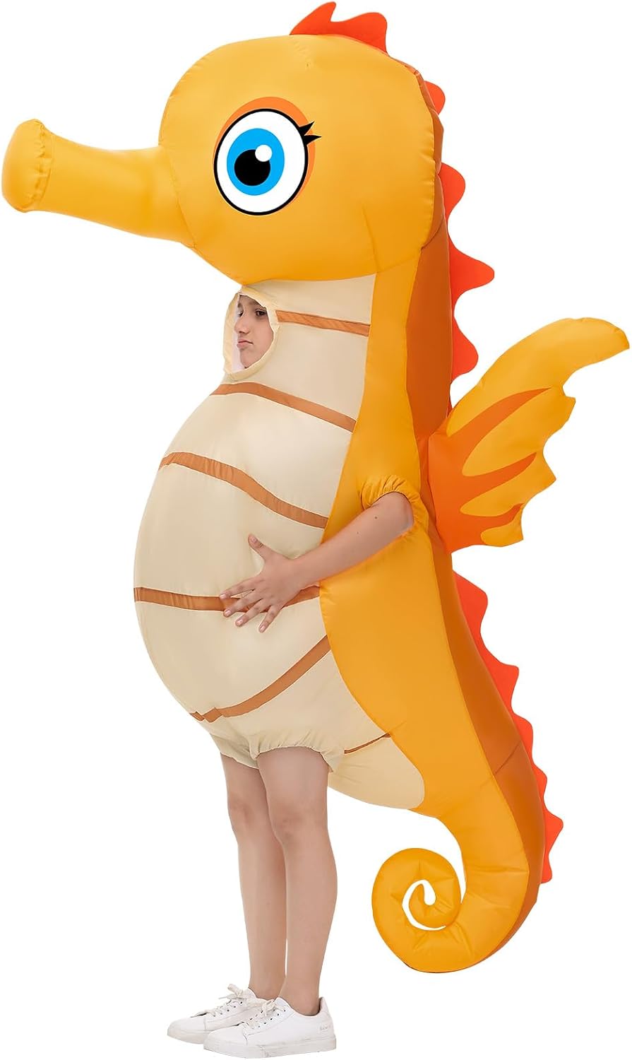 Inflatable Seahorse Costume Kids Inflatable Energy — WeirdThingsToBuy weird find