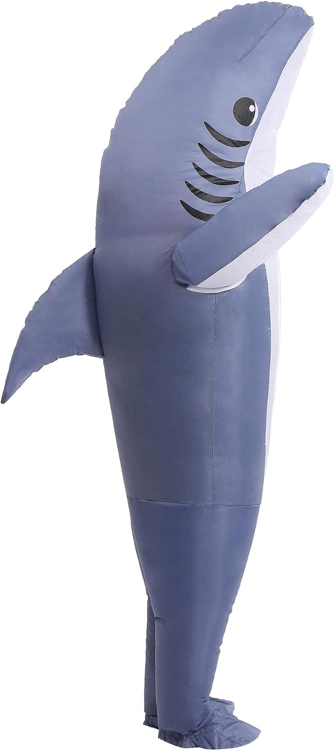 Inflatable Shark Costume Adults Blow Situation — WeirdThingsToBuy weird find
