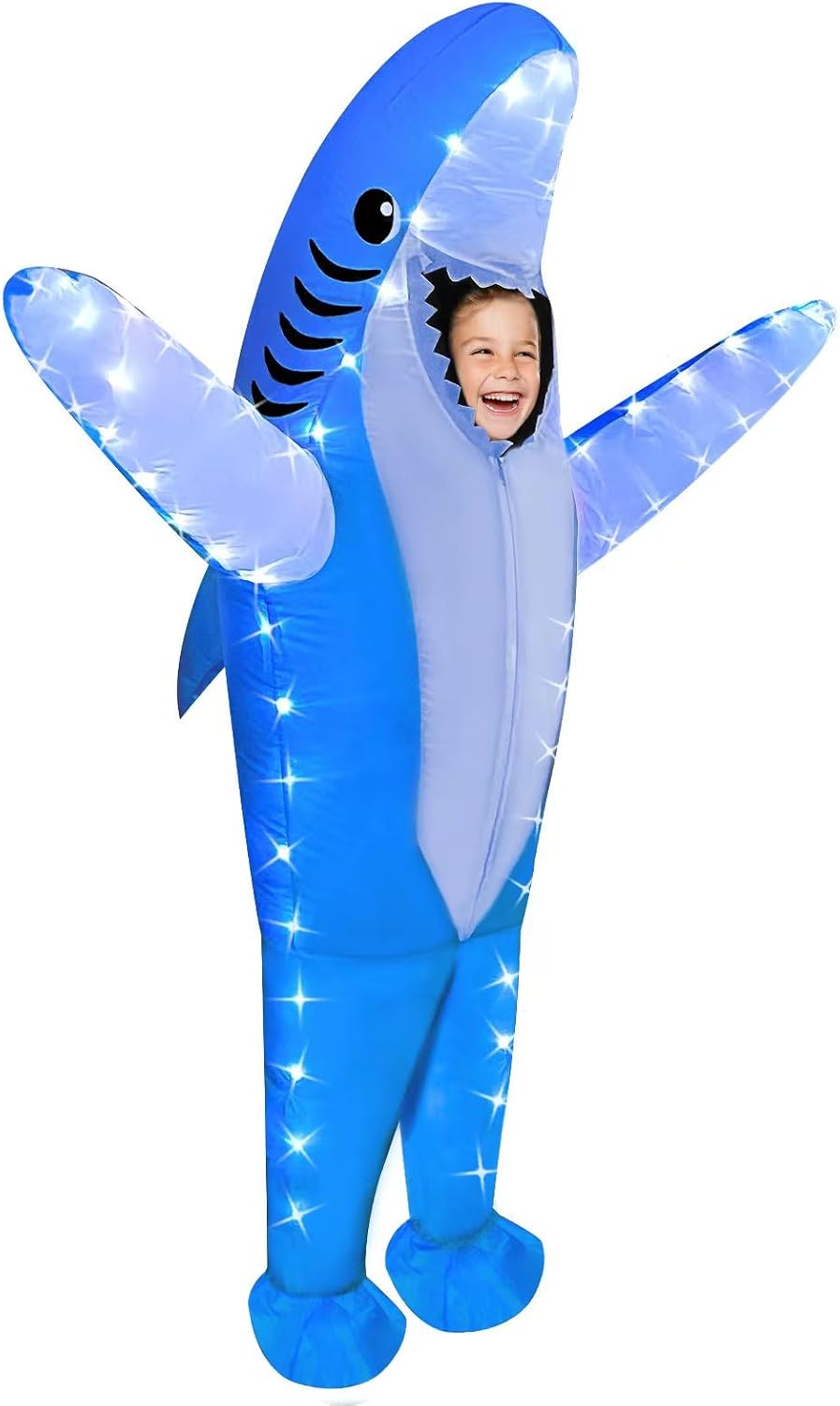 Inflatable Shark Costume Kids Led — WeirdThingsToBuy weird find
