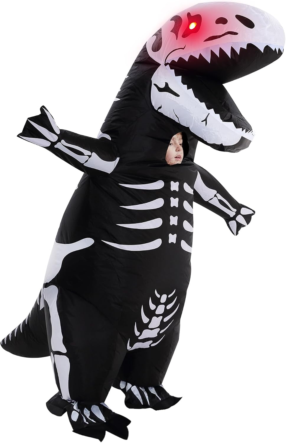 Inflatable Skeleton Dinosaur Costume Kids Situation — WeirdThingsToBuy weird find