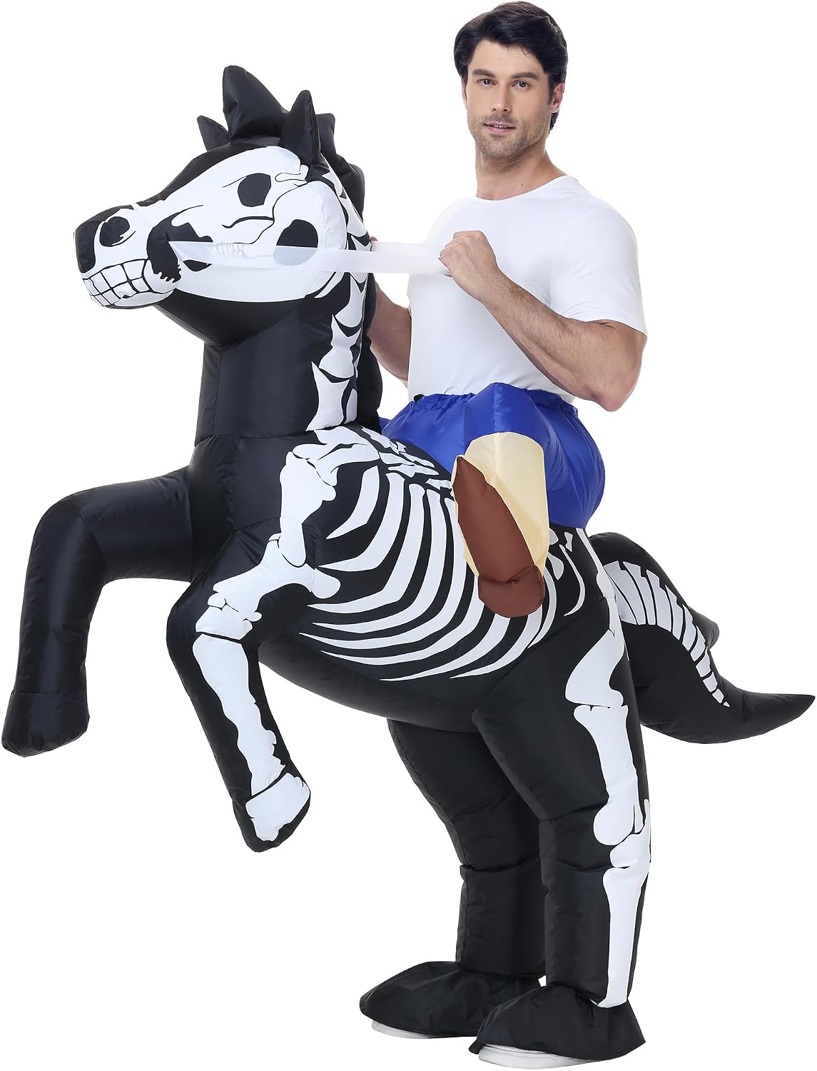 Inflatable Skeleton Horse Costume Adults — WeirdThingsToBuy weird find