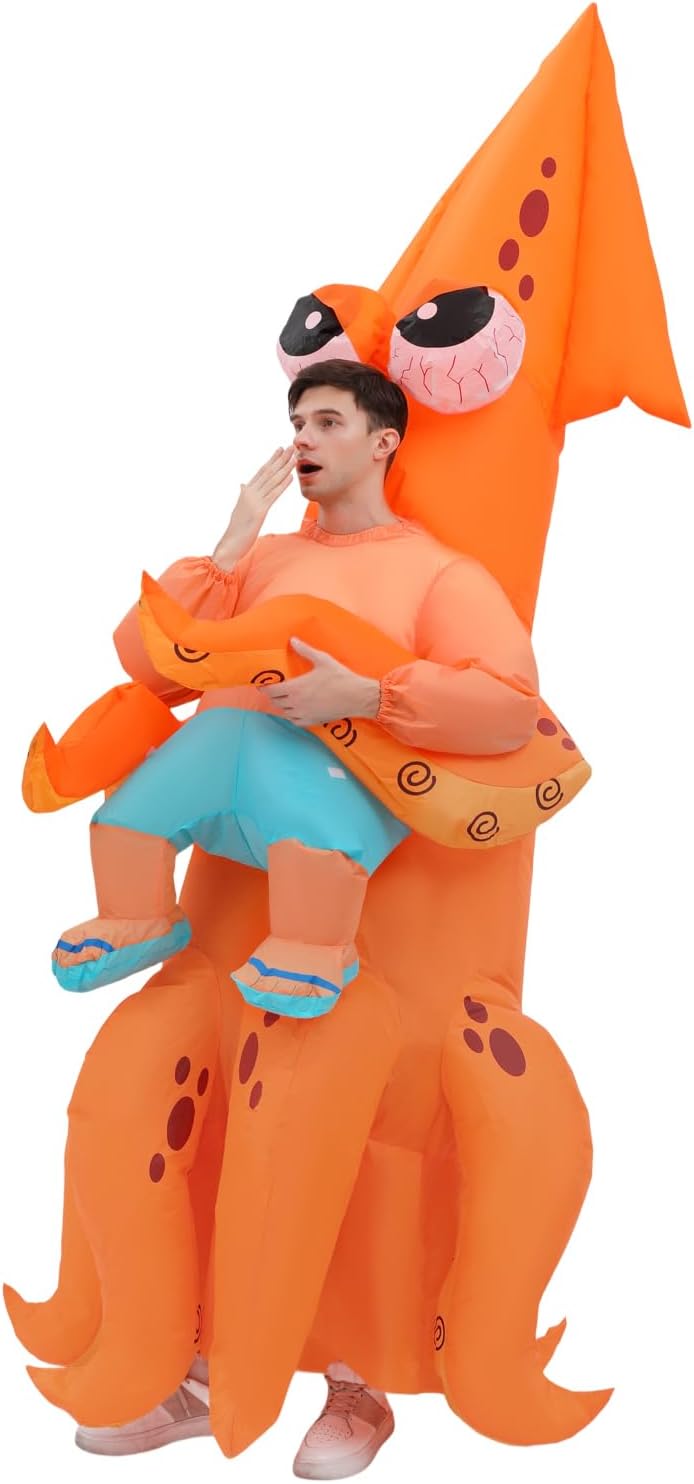 Inflatable Squid Costume Adult Funny Situation — WeirdThingsToBuy weird find