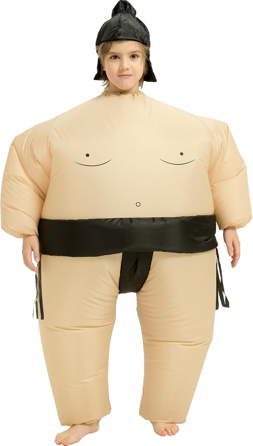 Inflatable Sumo Costume Kids Blow Energy — WeirdThingsToBuy weird find