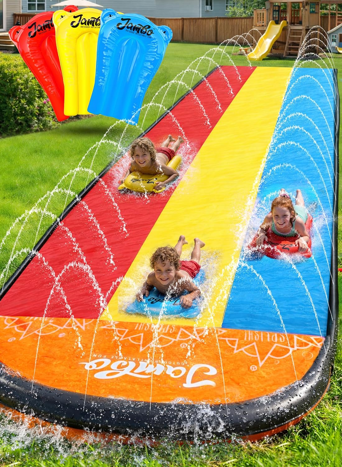 Jambo Premium Triple Water Slide Energy — WeirdThingsToBuy weird find
