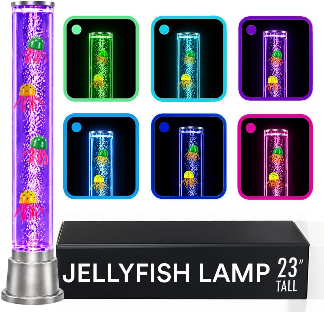 Jellyfish Lamp Sensory Bubble Tube Energy — WeirdThingsToBuy weird find