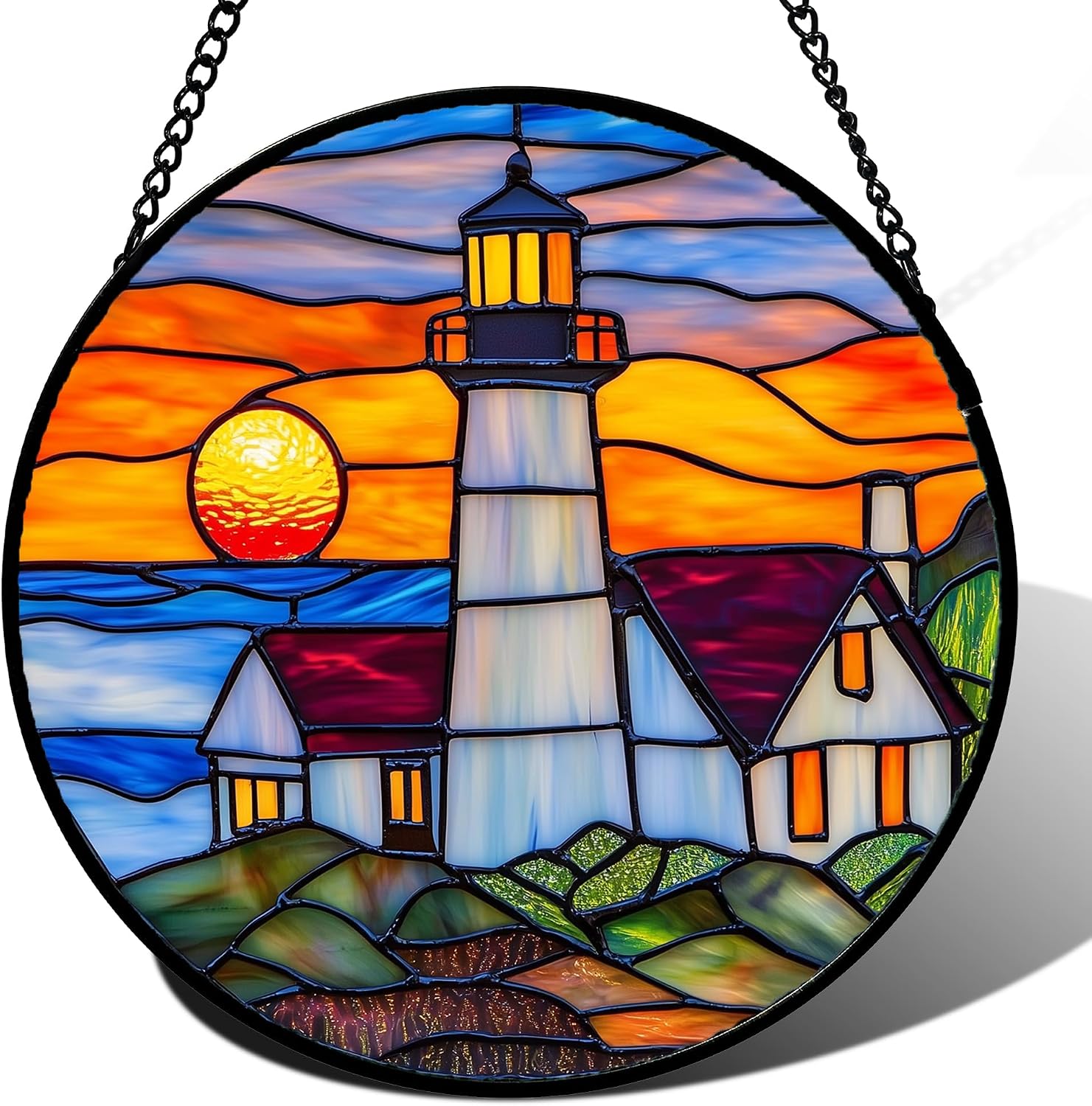Josumaly Stained Glass Window Hanging Energy — WeirdThingsToBuy weird find